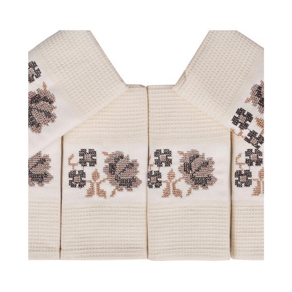 Simplicity 6 db-os bézs törölköző szett 100% pamutból, 45 x 70 cm-image-3