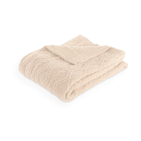 Elefántcsont színű mikroplüss takaró 130x170 cm Aspen – Tiseco Home Studio