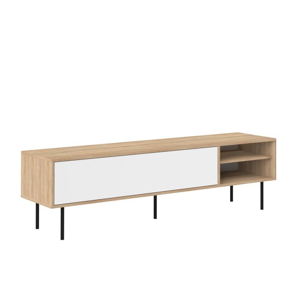 Fehér-natúr színű TV-állvány tölgyfa dekorral 165x40 cm Ampère – TemaHome-image-3