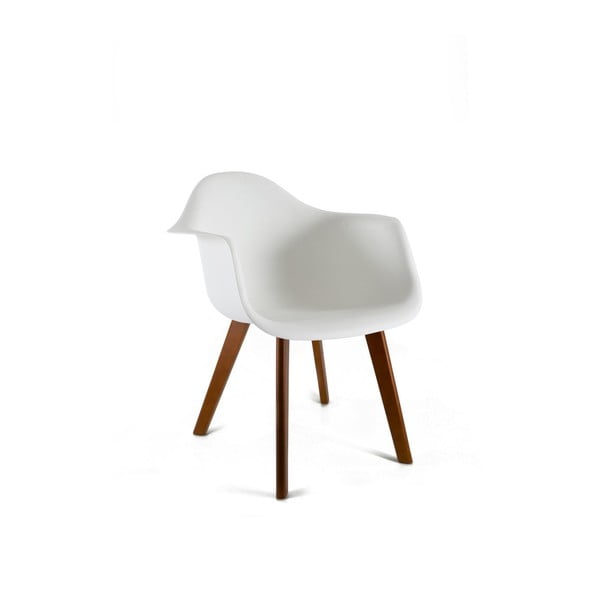 Nordic fehér fotel bükkfa konstrukcióval - Moycor
