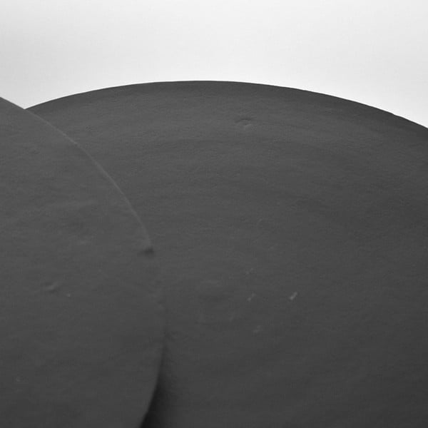 Fekete fém kerek dohányzóasztal szett 2 db-os ø 75 cm Grand – LABEL51-image-3