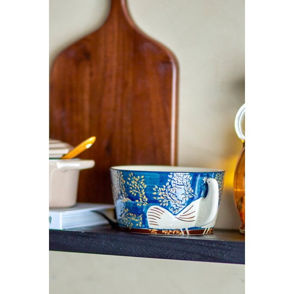 Kék agyagkerámia tálka 460 ml Hezha – Bloomingville-image-4