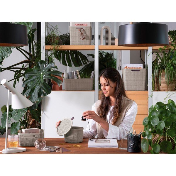 Műanyag tárolókosár ø 17x13 cm Jute – Curver-image-1