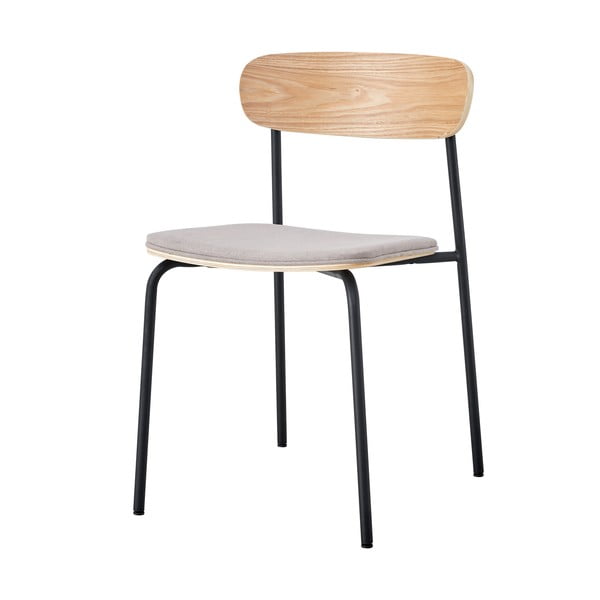 Fekete-szürkésbarna étkezőszék szett 2 db-os Adriana – Marckeric-image-3