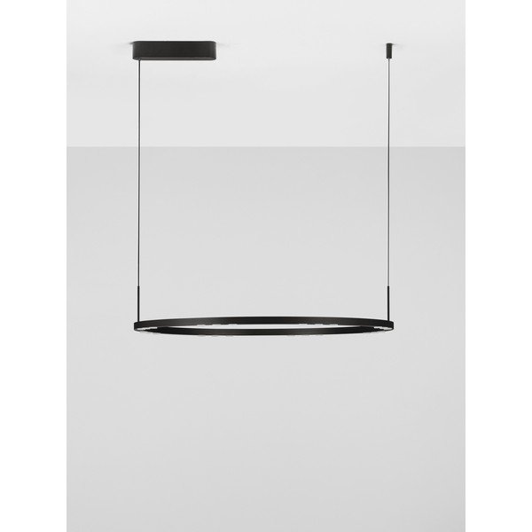 Matt fekete alumínium LED dimmelhető függőlámpa ø 80 cm Lunette – Nova Luce-image-3