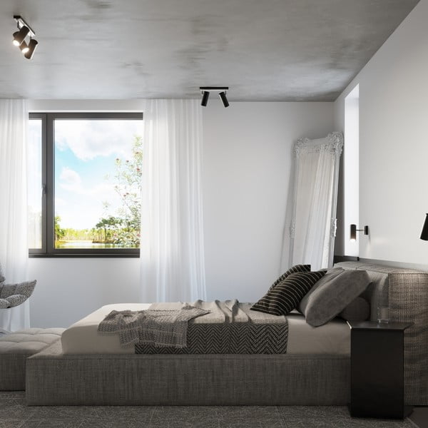 Fekete mennyezeti lámpa 6x30 cm Mira – Sollux-image-4