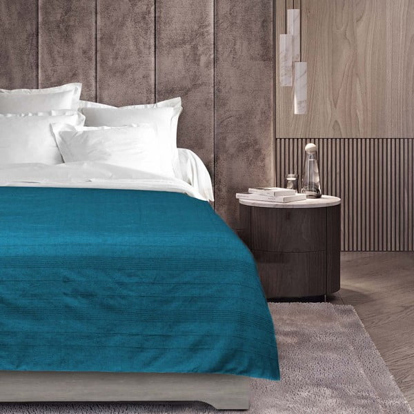 Kék ágytakaró 220x240 cm Lucile – douceur d'intérieur-image-1