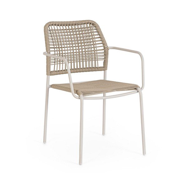 Bézs-natúr színű fém kerti szék Jable – Bizzotto