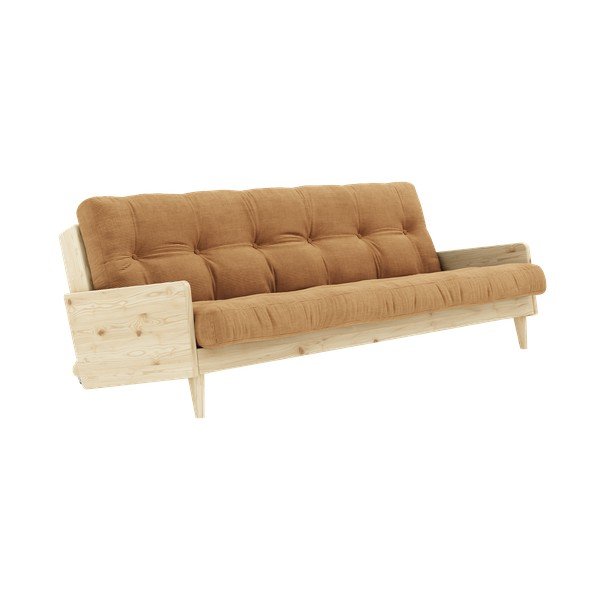 Mustársárga kinyitható kanapé 190 cm Indie – Karup Design-image-3