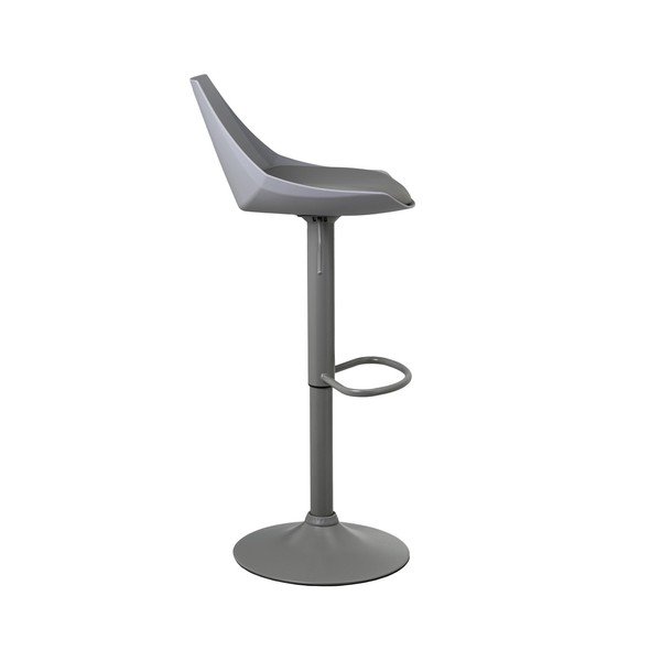 Szürke bőr utánzat állítható magasságú bárszék szett 2 db-os (ülésmagasság 56,5 cm) – Casa Selección-image-1