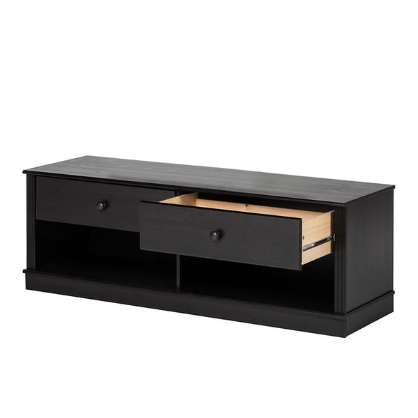 Sötétbarna borovi fenyő TV-állvány 137x47 cm Anita – Støraa-image-3