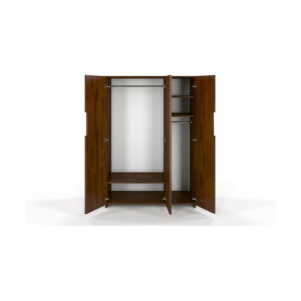 Bergman barna fenyőfa ruhásszekrény, 128 x 180 cm - Skandica-image-2