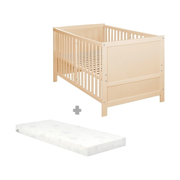 Natúr színű babaágy állítható magassággal 70x140 cm Easy Sleep – Roba