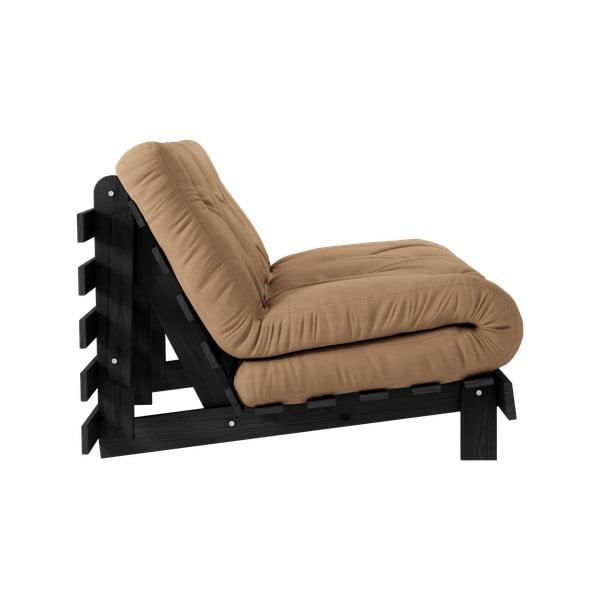 Barna kinyitható kanapé 140 cm Roots Black Night – Karup Design-image-4