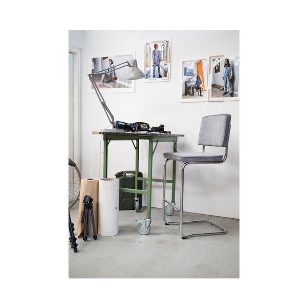 Sötétszürke bárszék 113 cm Ridge Rib – Zuiver-image-3