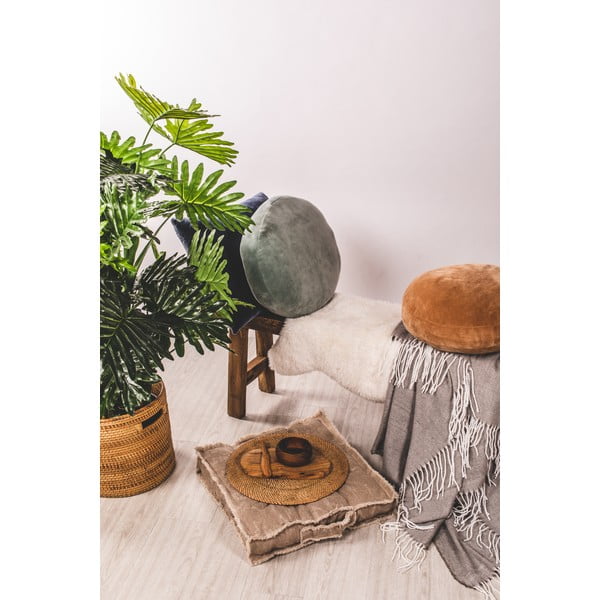 Marshmallow sötétkék mikroszálas díszpárna, ø 40 cm - Tiseco Home Studio-image-2