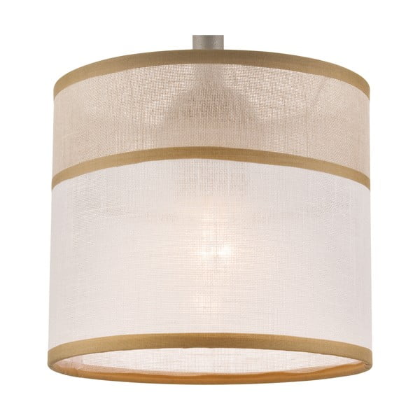 Világosbarna mennyezeti lámpa textil búrával ø 16 cm Andrea – LAMKUR-image-4