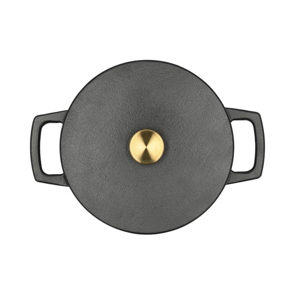 Indukciós tűzhelyhez alkalmas öntöttvas edény fedővel 3,6 l – Holm-image-4