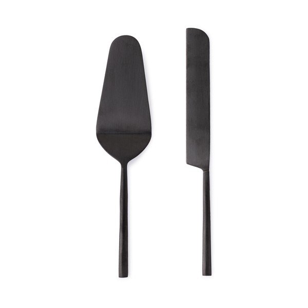 Rozsdamentes acél torta tálaló készlet 2 db-os Hestia – Bizzotto