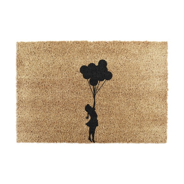 Kókuszrost lábtörlő 40x60 cm Flying Balloon Girl – Artsy Doormats