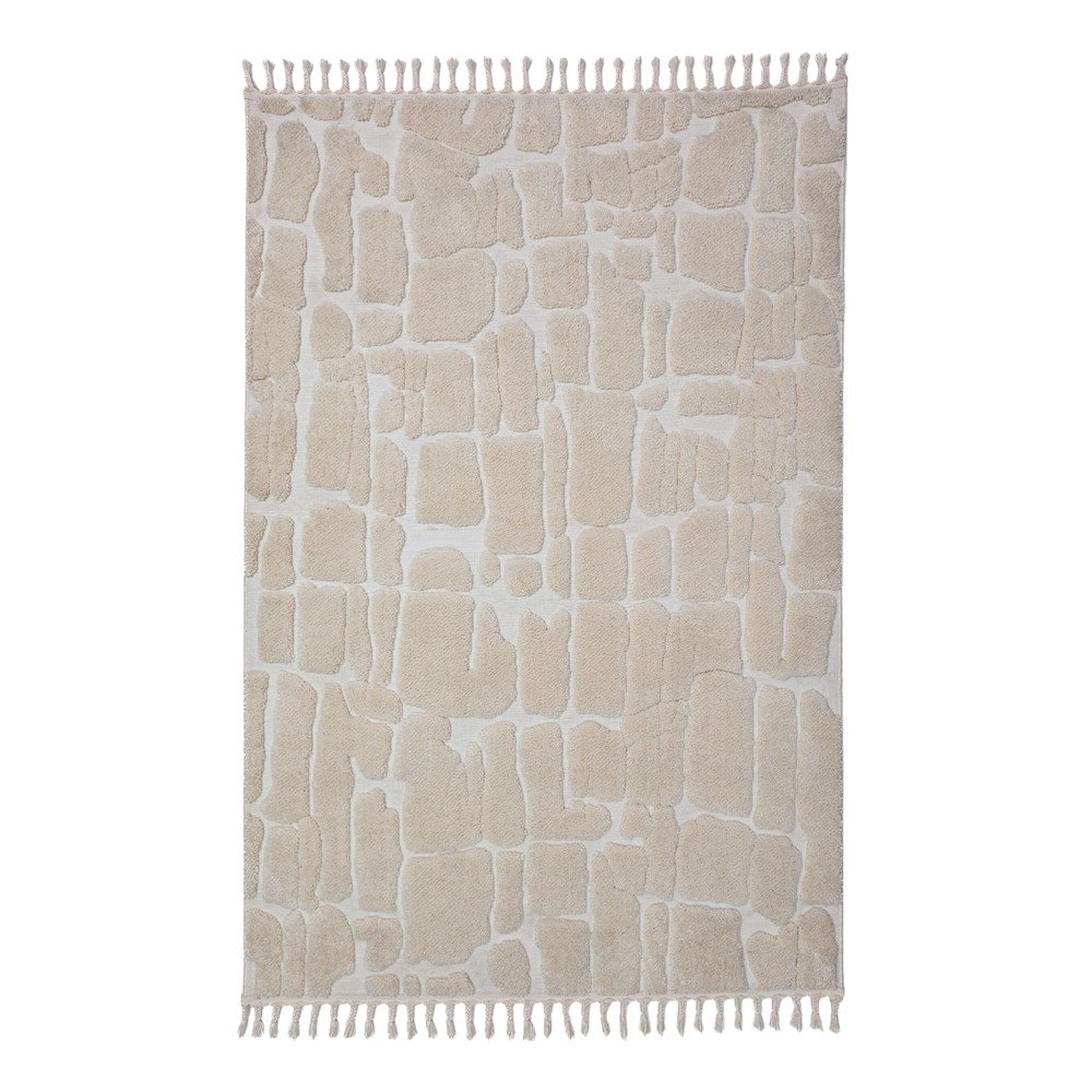 Krémszínű szőnyeg 160x230 cm Esra Cobbled – Flair Rugs