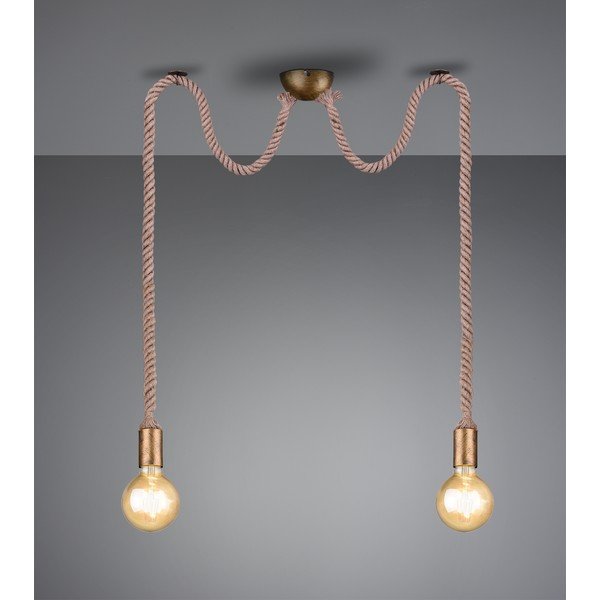 Sárgaréz színű függőlámpa ø 12 cm Rope – Trio-image-1