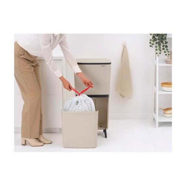 Világosszürke műanyag szelektív szemetes 20+25 l SortUp Recycle Hi – Brabantia-image-3