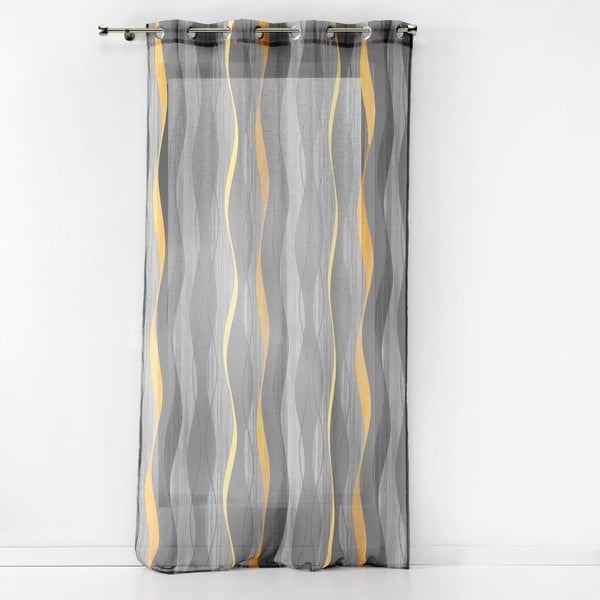 Szürke voile fényáteresztő függöny 140x240 cm Ondulys – douceur d'intérieur