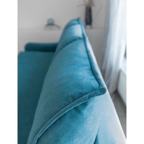 Tender Eddie türkiz kinyitható bársony kanapé - Miuform-image-1