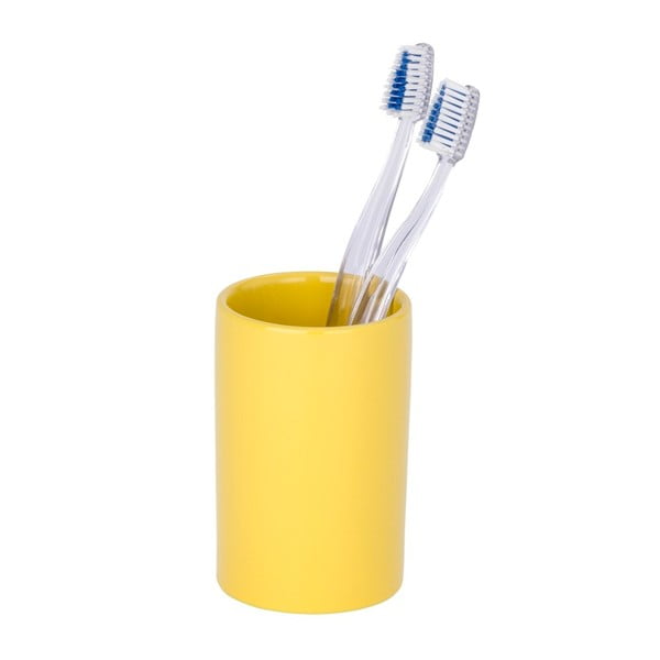 Polaris Yellow sárga fogkefetartó pohár - Wenko