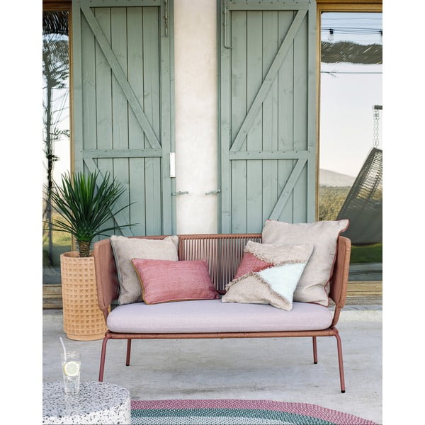 Dalila rózsaszín párnahuzat újrahasznosított műanyagból, 30 x 50 cm - Kave Home-image-2