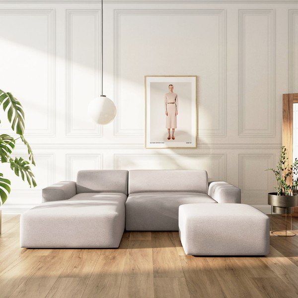 Szürke bársony lábtartó Villet – Rodier-image-1