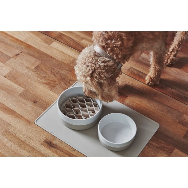 Szilikon habzsolásgátló betét tálba kutyáknak ø 15 cm Lento Slate S/M – MiaCara-image-1
