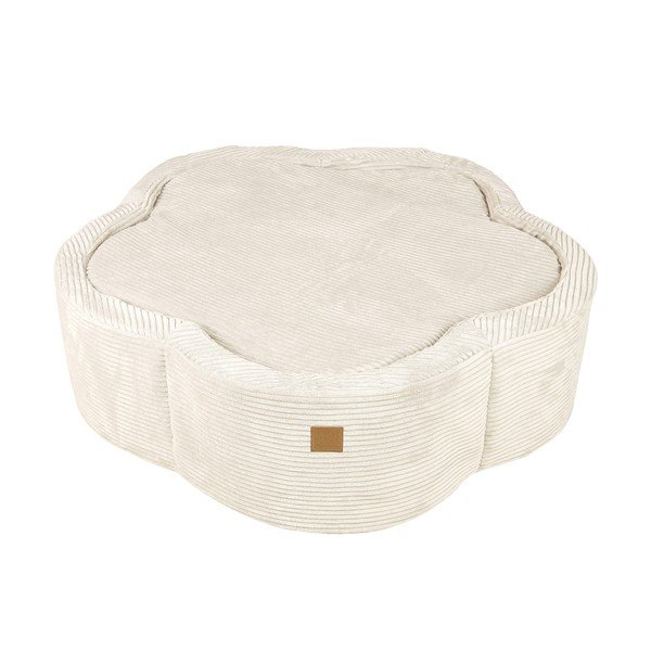 Krémszínű kordbársony labdamedence ø 90 cm magasság 30 cm – Meowbaby