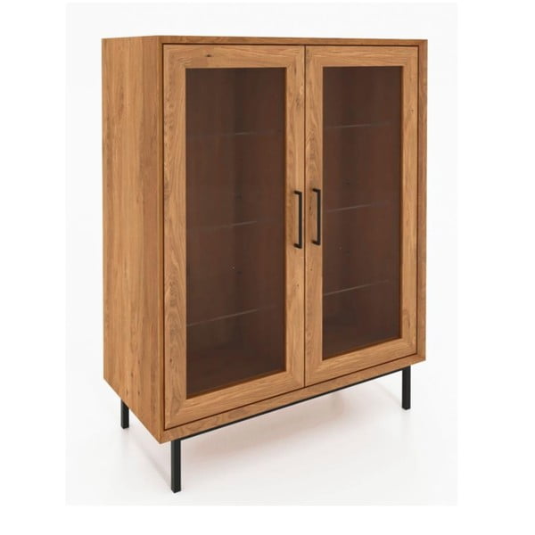 Natúr színű tölgyfa tálalószekrény 97x125 cm Abies – The Beds-image-3