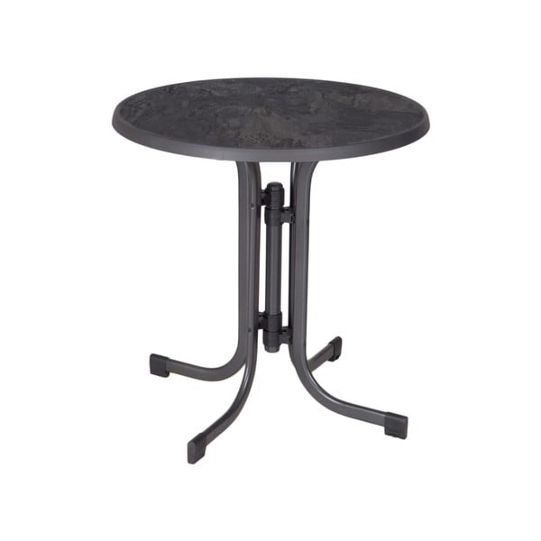 Fém kerek kerti étkezőasztal ø 70 cm Pizarra – Dajar-image-1