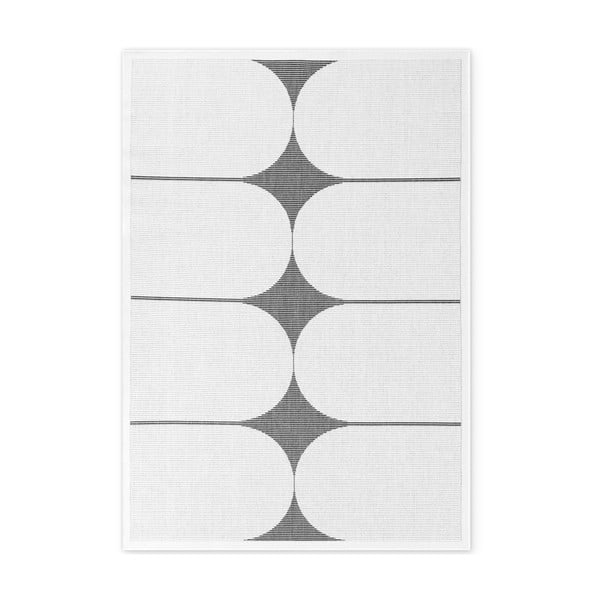 Fekete-fehér kültéri-beltéri szőnyeg 160x230 cm Duet Bowen – NORTHRUGS