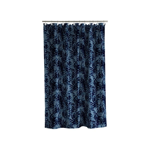 Leaves kék zuhanyfüggöny, 180 x 200 cm - Södahl
