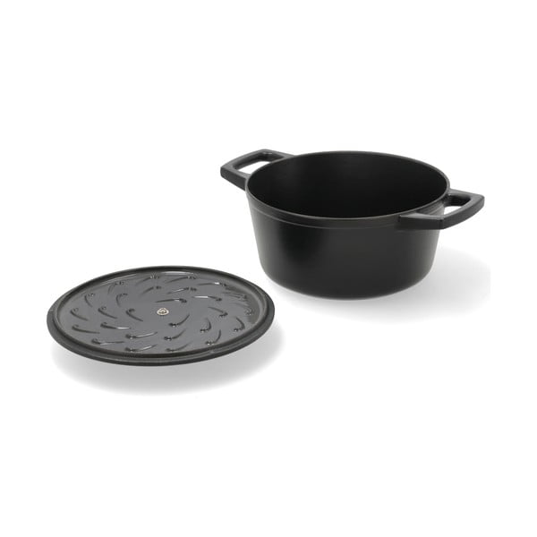 Indukciós tűzhelyhez alkalmas öntöttvas edény fedővel 3,6 l – Holm-image-3