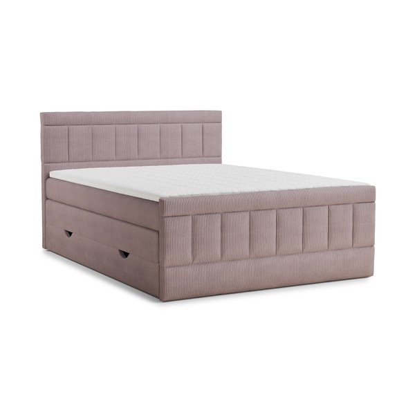 Lila ágyneműtartós boxspring ágy 160x200 cm Caya – Maison de Rêve