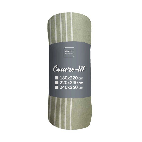 Zöld ágytakaró 220x240 cm Adele – douceur d'intérieur