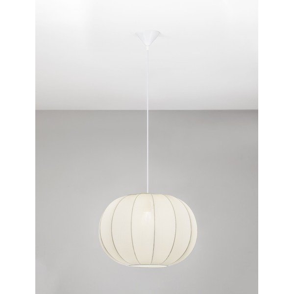 Matt fehér textil függőlámpa ø 50 cm Delina – Nova Luce-image-3