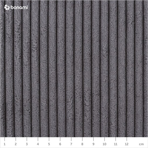 Sötétszürke kárpitozott franciaágy ágyrács nélkül 140x200 cm Mattis Cord – Meise Möbel-image-4