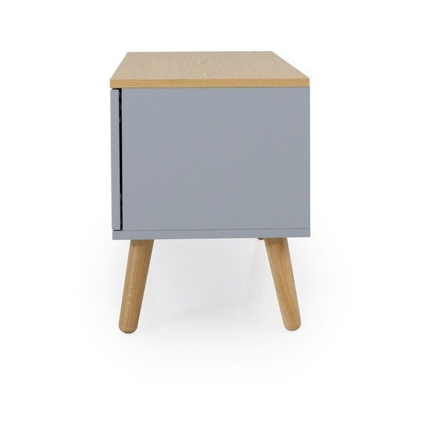 Dot szürke tárolópad tölgyfa dekorral - Tenzo-image-4