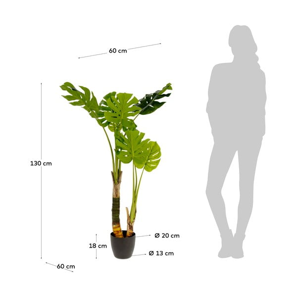 Monstera műnövény (magasság 130 cm) – Kave Home-image-2