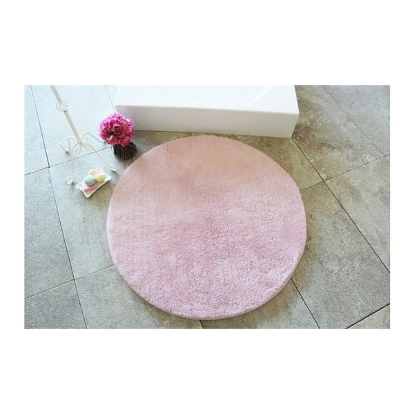 Colors of Light Pink világos rózsaszín fürdőszobai kilépő, ⌀ 90 cm - Confetti Bathmats