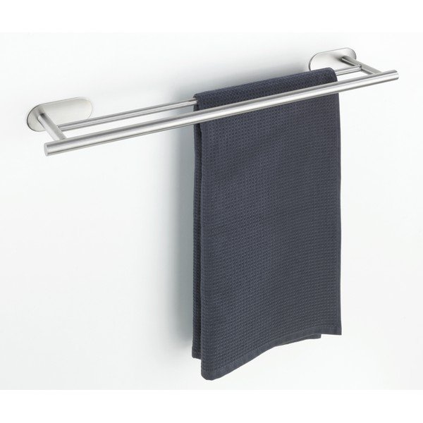 Matt ezüstszínű öntapadós rozsdamentes acél törölközőtartó Orea Duo – Wenko-image-1