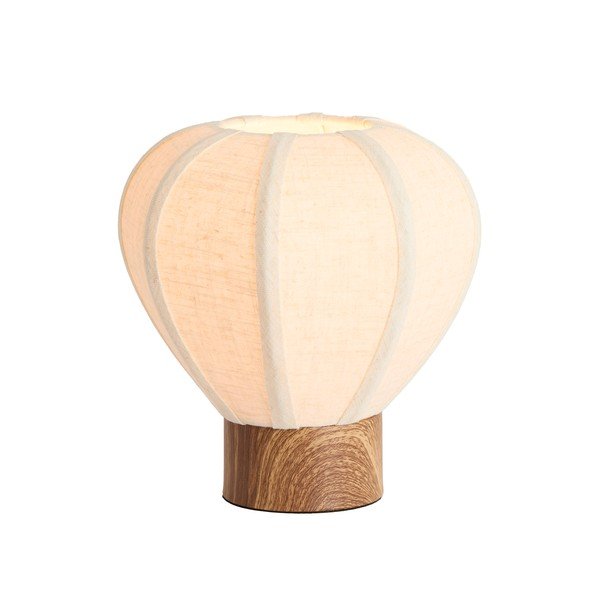 Krémszínű fém asztali lámpa textil búrával (magasság 23,5 cm) Kyzo – Light & Living-image-1