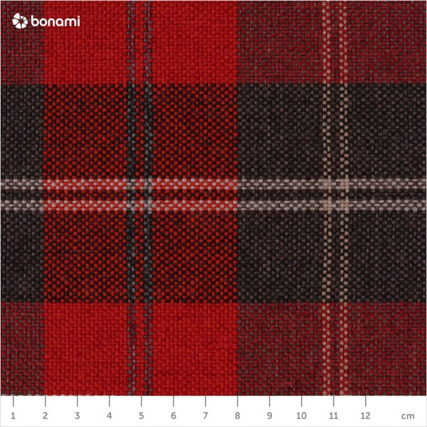 Lorris Vintage piros kockás füles fotel - Max Winzer-image-1