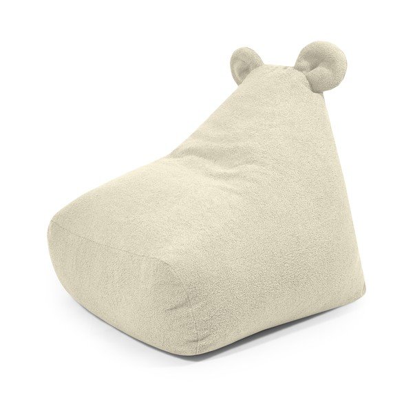 Krémszínű buklé gyerek babzsákfotel Snug 80 Bear – SLOWDOWN